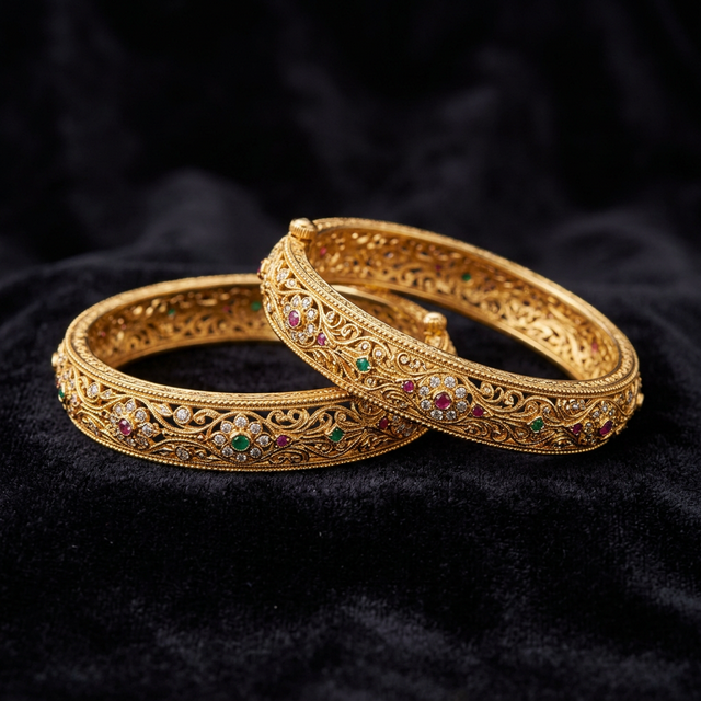 Elegant Gold Bangles artificial bangles by Swarna