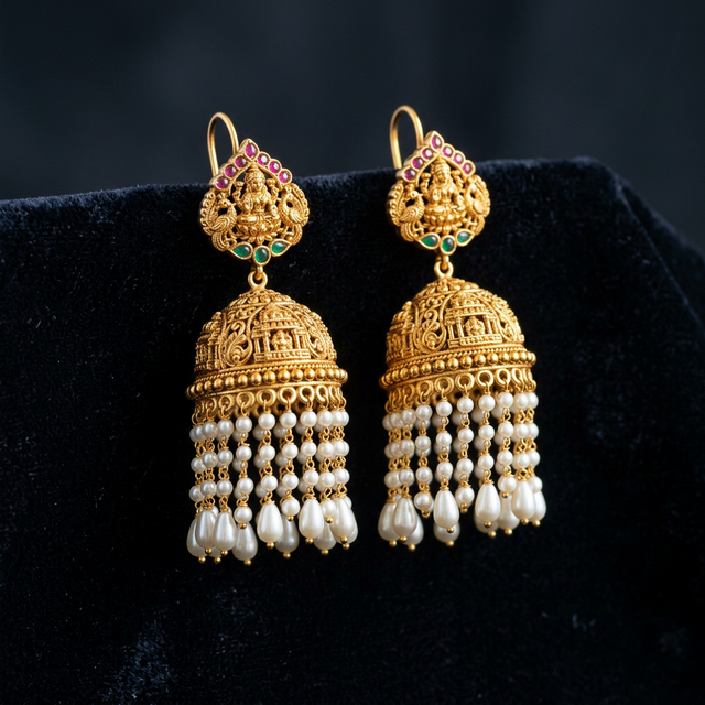 Jhumka Earrings artificial earrings by Swarna